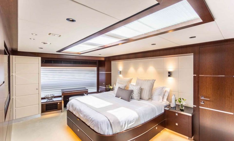Angeleyes hosts a luxurious on-deck master suite 